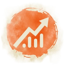 Steigerung Ein Symbol welches einen steigende Grafik zeigt.