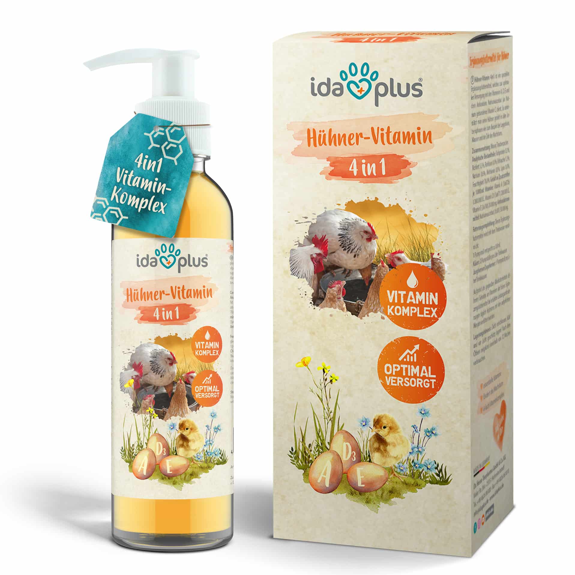 Hühner-Vitamin 4in1 – Vitaminkonzentrat mit Vitamin ADEC für starke Abwehrkräfte - 200 ml Hühner-Vitamin 4in1 – Vitaminkonzentrat mit Vitamin ADEC für starke Abwehrkräfte - 200 ml