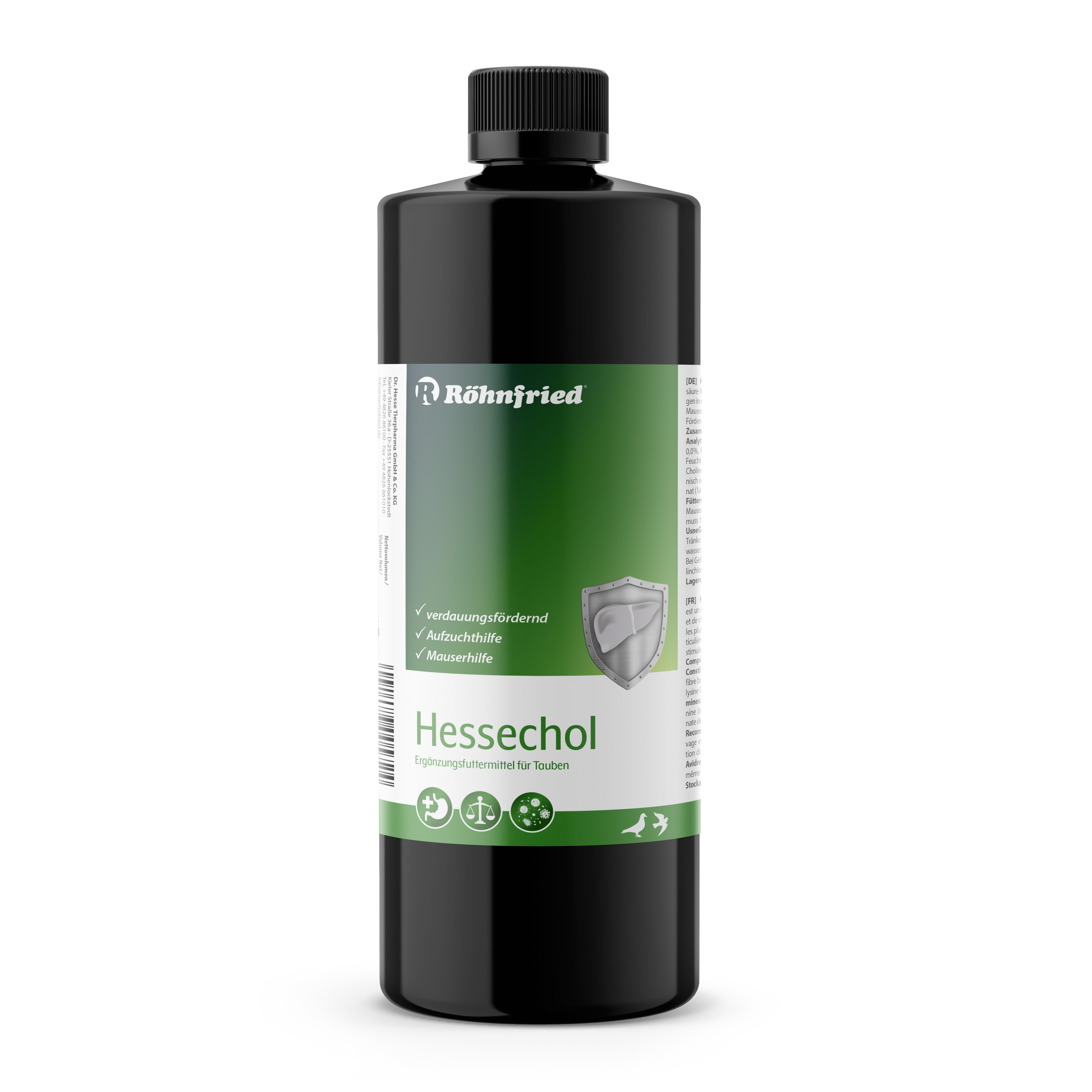 Hessechol - 1000 ml - Mauserhilfe für Tauben für eine fehlerfreie Mauser