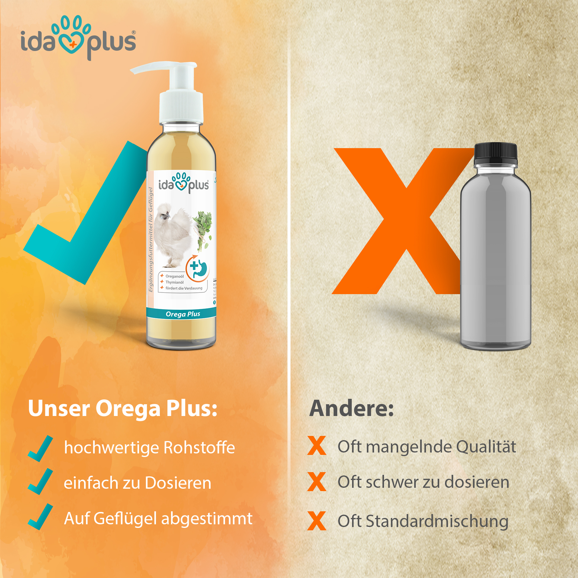 Orega Plus - Oregano Öl für Hühner unterstützt die Verdauung & Darmflora Orega Plus - Oregano Öl für Hühner unterstützt die Verdauung & Darmflora