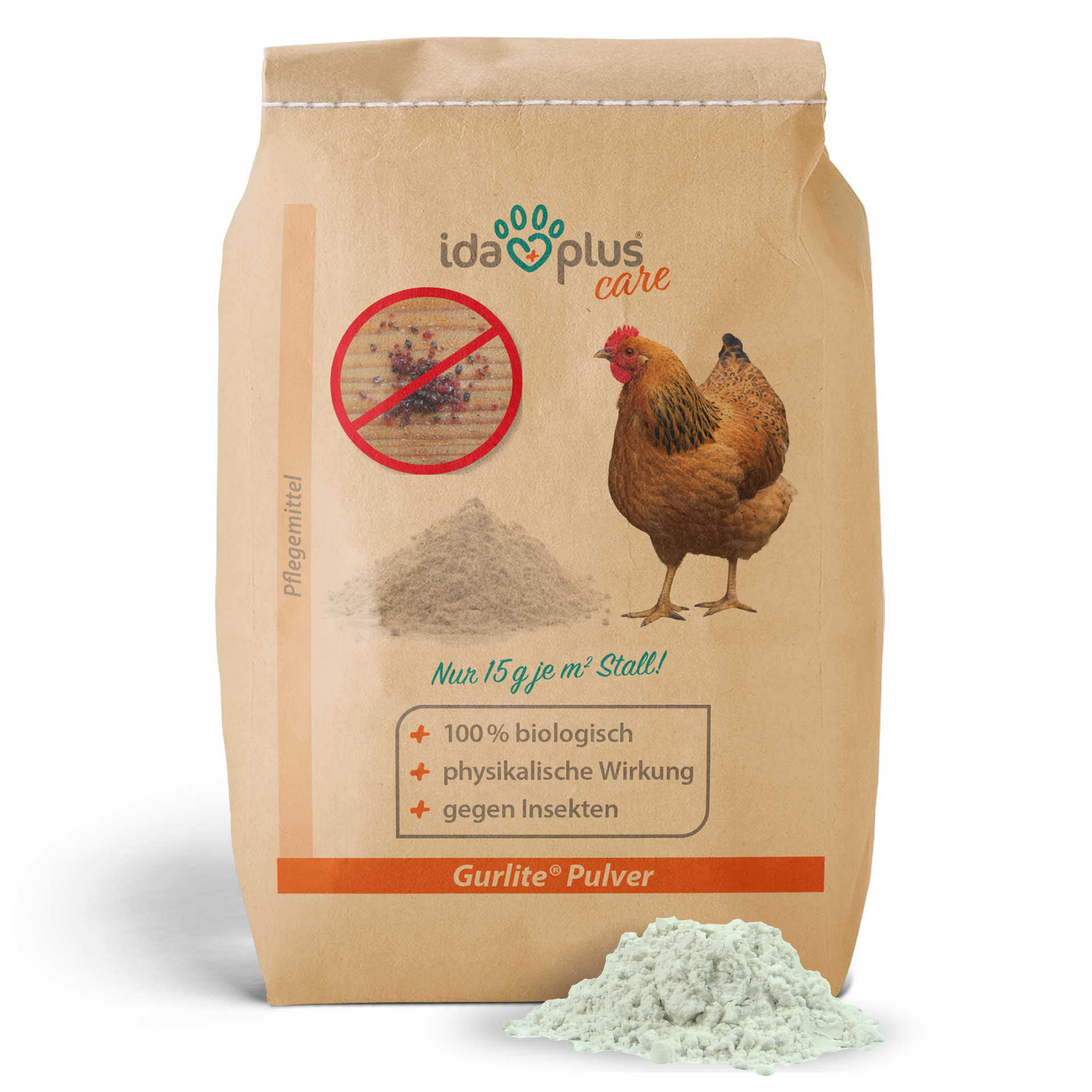 Gurlite Pulver - Effektiv gegen rote Vogelmilben & andere Parasiten - 25 L Gurlite Pulver - Effektiv gegen rote Vogelmilben & andere Parasiten - 25 L