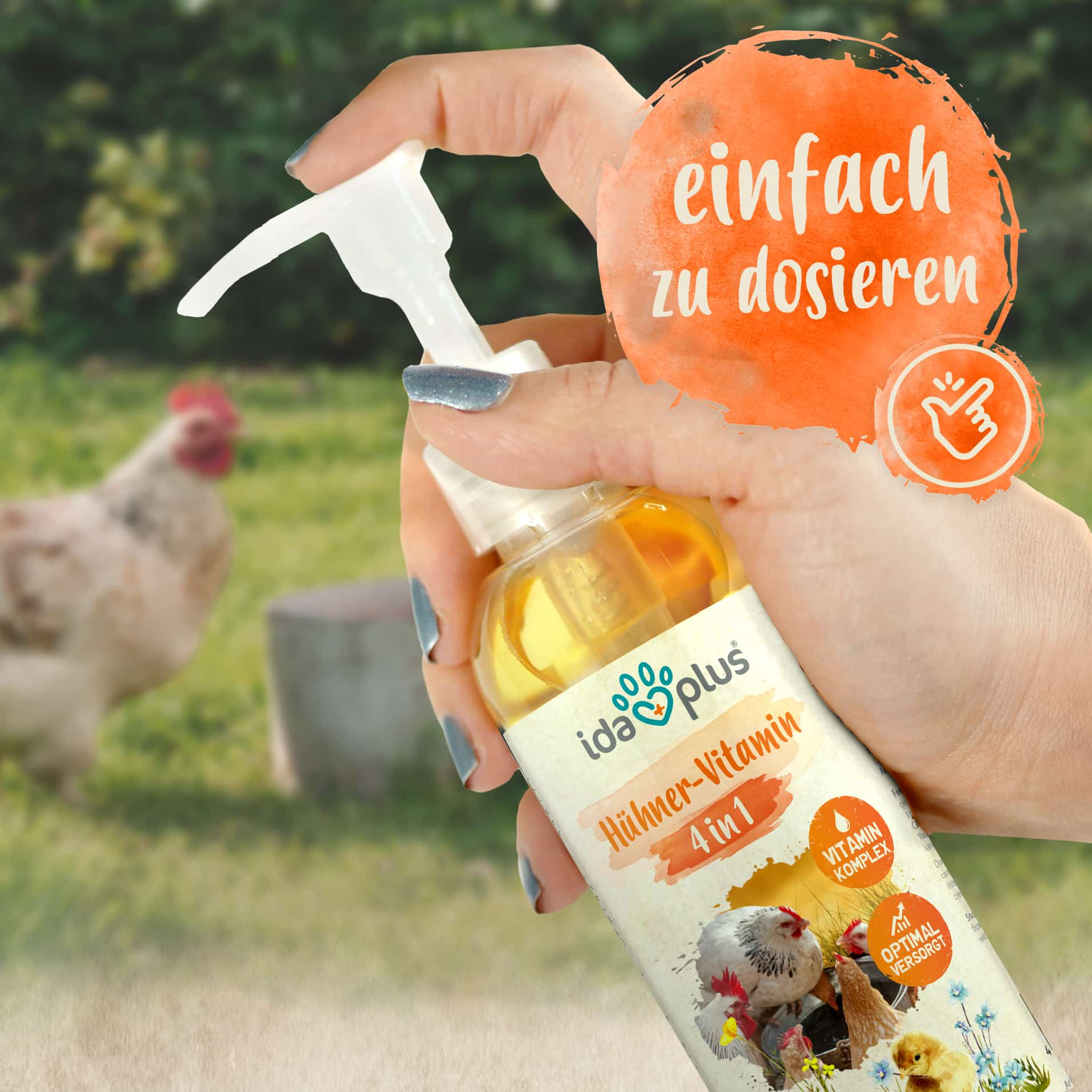 Hühner-Vitamin 4in1 – Vitaminkonzentrat mit Vitamin ADEC für starke Abwehrkräfte - 200 ml Hühner-Vitamin 4in1 – Vitaminkonzentrat mit Vitamin ADEC für starke Abwehrkräfte - 200 ml