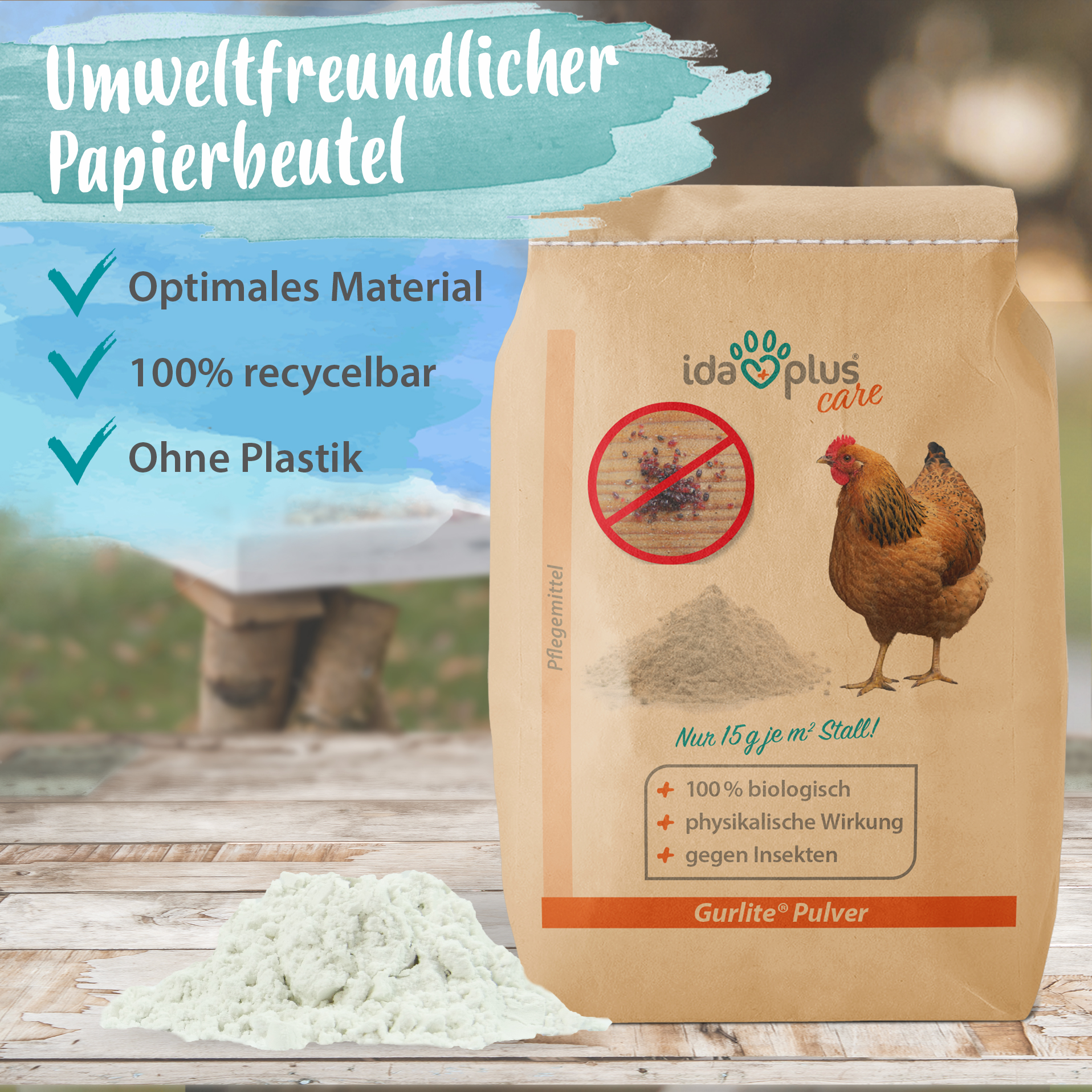 Gurlite Pulver - Effektiv gegen rote Vogelmilben & andere Parasiten - 25 L Gurlite Pulver - Effektiv gegen rote Vogelmilben & andere Parasiten - 25 L